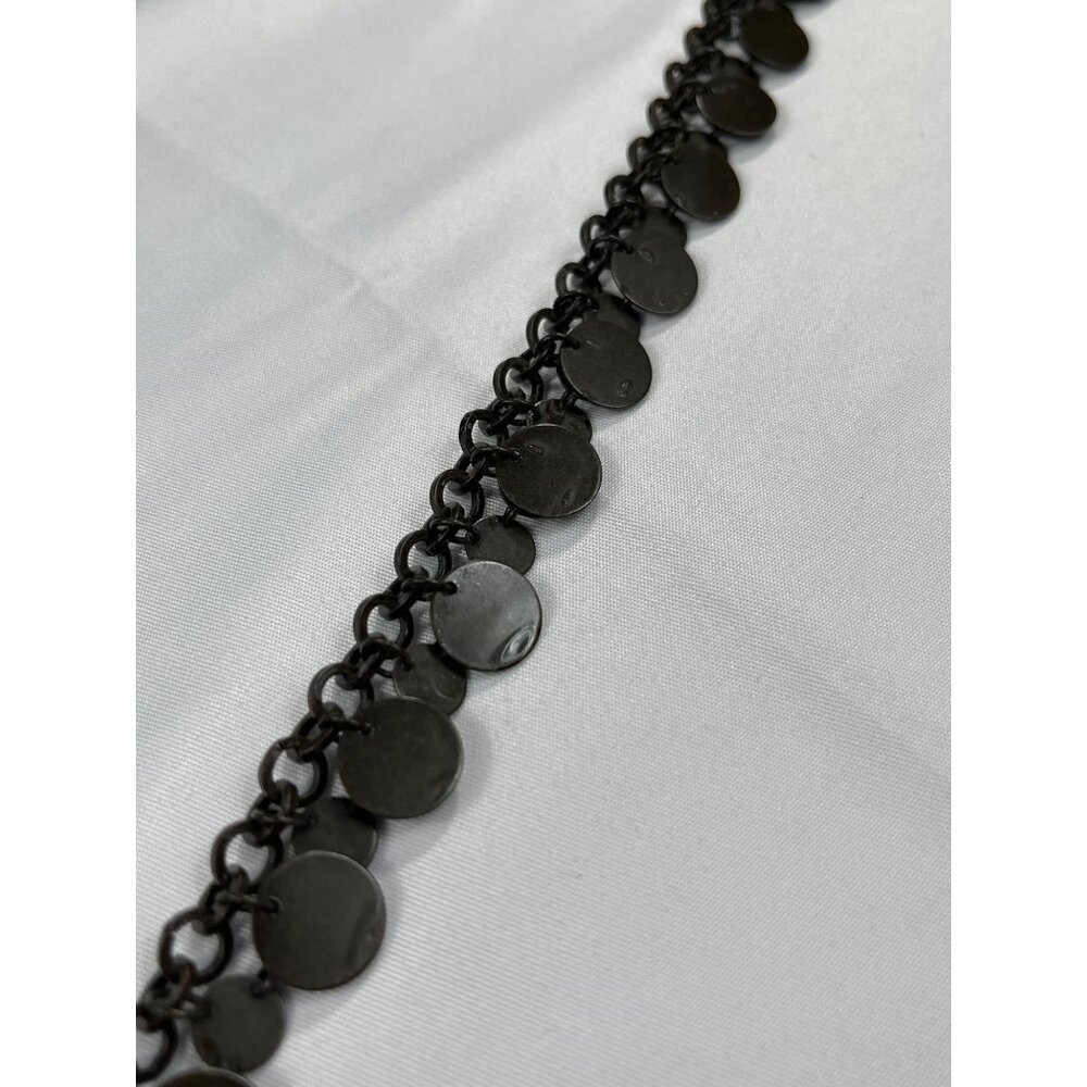 Vintage Dark Bronze Metal Disc Chain Belt SKU 7574 - Picture 2 of 8